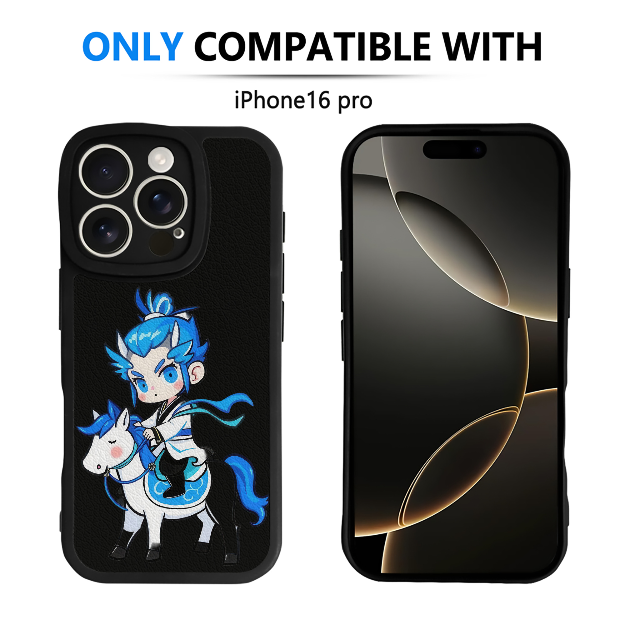（画像用） Ne Zha 2 ナタ 魔童の大暴れ 【iPhone 16シリーズ対応】シリコンスマホケース（レザー調） 材質：シリコン